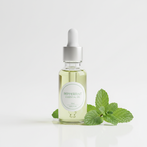 MieKit 10ml Peppermint Essential Oil bottle with peppermint leaves